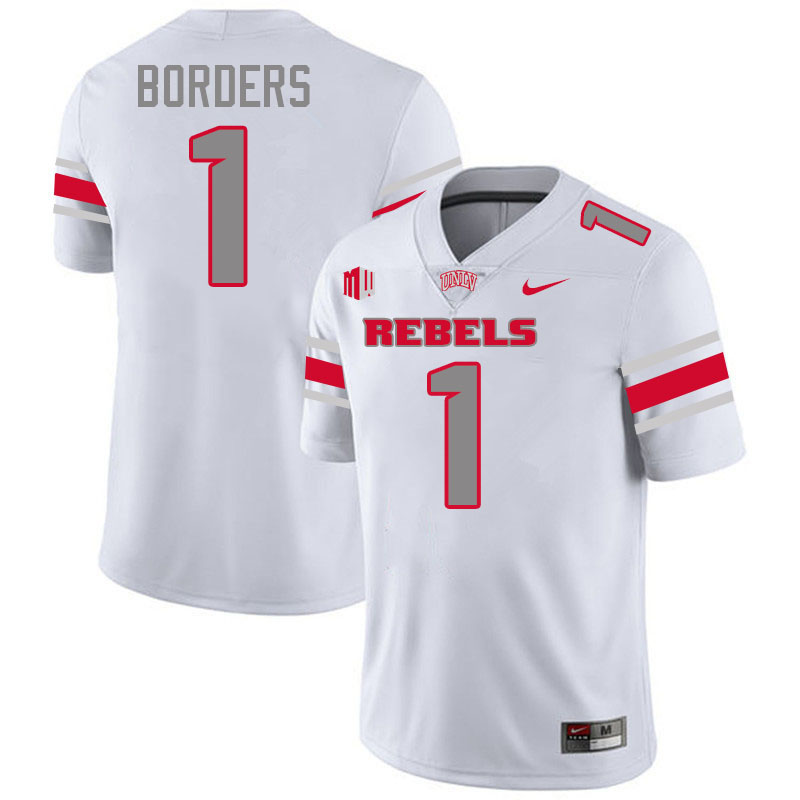 UNLV Rebels #1 Chief Borders College Football Jerseys,Uniforms-White